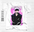 Here at Everythinganimee we have the best anime shirts in the world.
Embrace the power of the Jujutsu Sorcerer with this striking Gojo Satoru tee. Featuring the iconic character in a vibrant purple aura, this design captures his enigmatic strength and style.