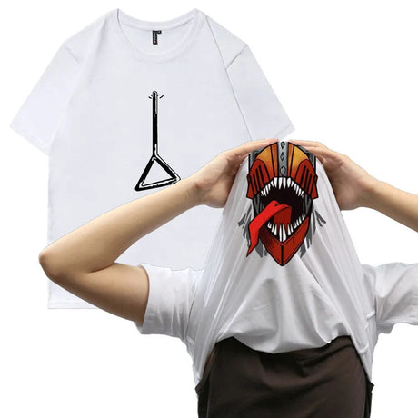 This shirt embodies the spirit of adventure in the world of Chainsaw Man . If you are looking for more Chainsaw Man Merch, We have it all!| Check out all our Anime Merch now!