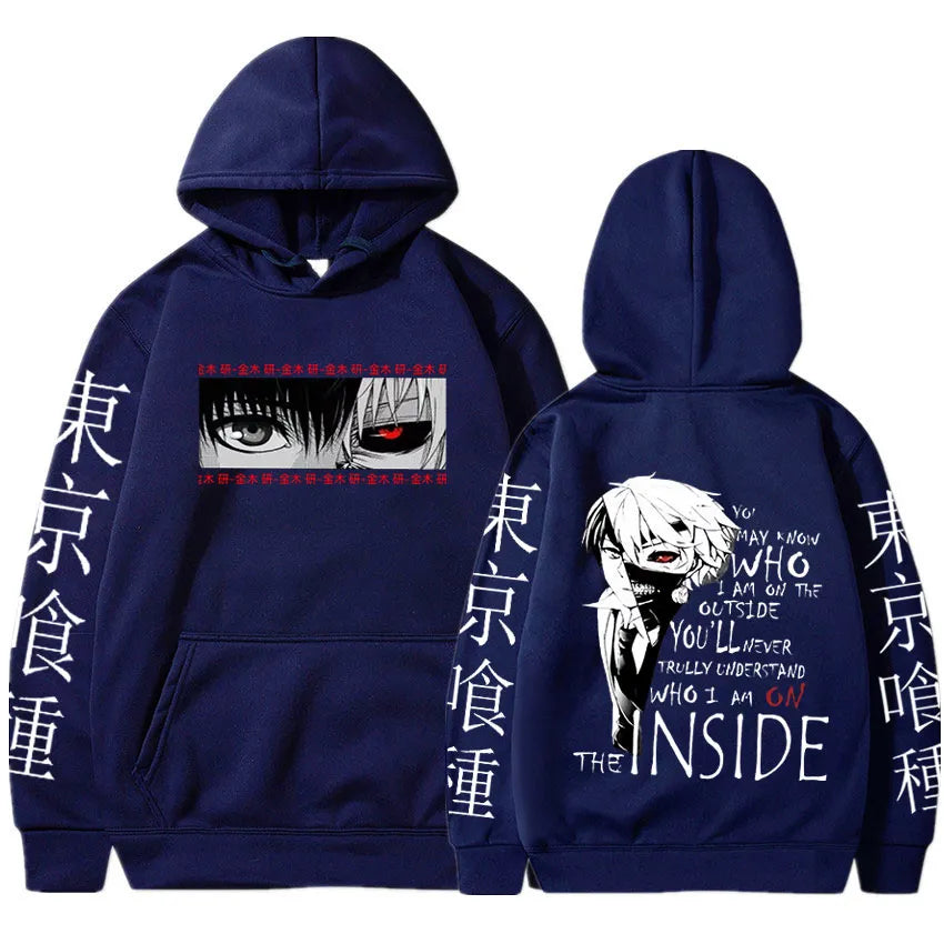 This hoodie captures the magic of Ken Kaneki. If you're looking for more Tokyo Ghoul merch, we have it all! Check out our anime merch now—free shipping!