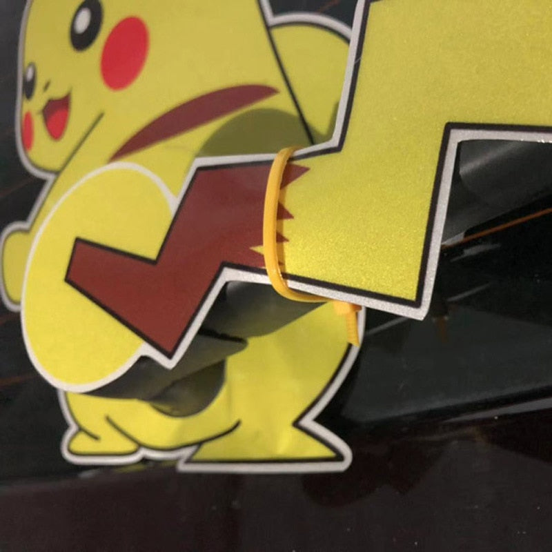 This car sticker captures the magic of Pikachu. If you're looking for more Pokemon merch, we have it all! Check out our anime merch now—free shipping!