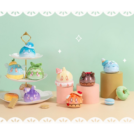 Genshin Impact Original Game Derivatives Klee Slime Series Dessert Party Kneading Fun 7cm Kawaii Cute Stress Relief Doll, everythinganimee