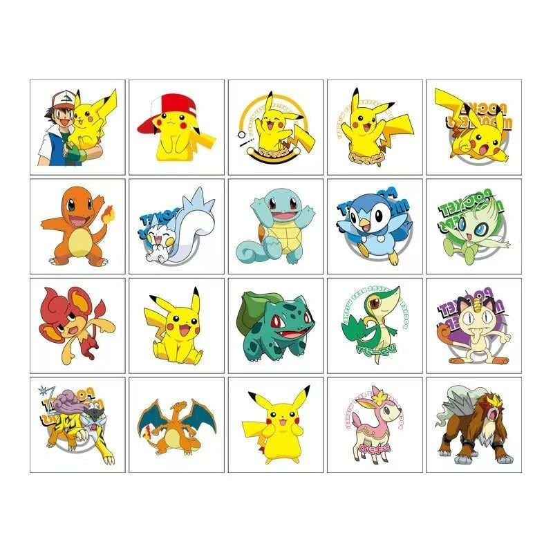 Pokemon Tattoo Stickers