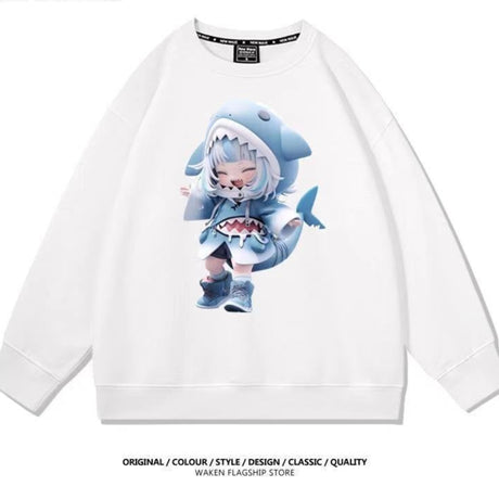 Immerse yourself in this striking Gawr Gura sweatshirt, perfect for anime fans. Looking for more Hololive merch? Explore our full collection of anime merch now!