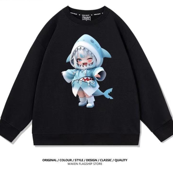 Immerse yourself in this striking Gawr Gura sweatshirt, perfect for anime fans. Looking for more Hololive merch? Explore our full collection of anime merch now!