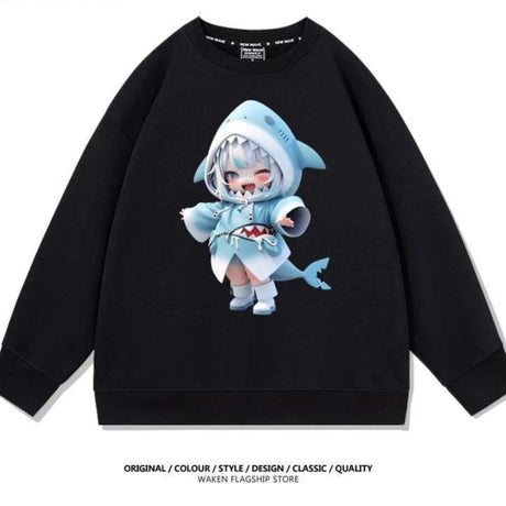 Immerse yourself in this striking Gawr Gura sweatshirt, perfect for anime fans. Looking for more Hololive merch? Explore our full collection of anime merch now!
