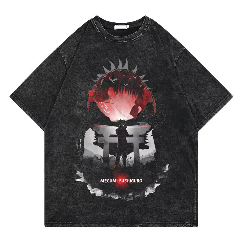 Immerse yourself in this vintage JJK tees, perfect for anime fans. Looking for more Jujutsu Kaisen merch? Explore our full collection of anime merch now!
