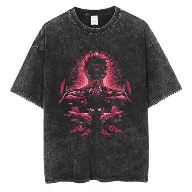 Immerse yourself in this vintage JJK tees, perfect for anime fans. Looking for more Jujutsu Kaisen merch? Explore our full collection of anime merch now!