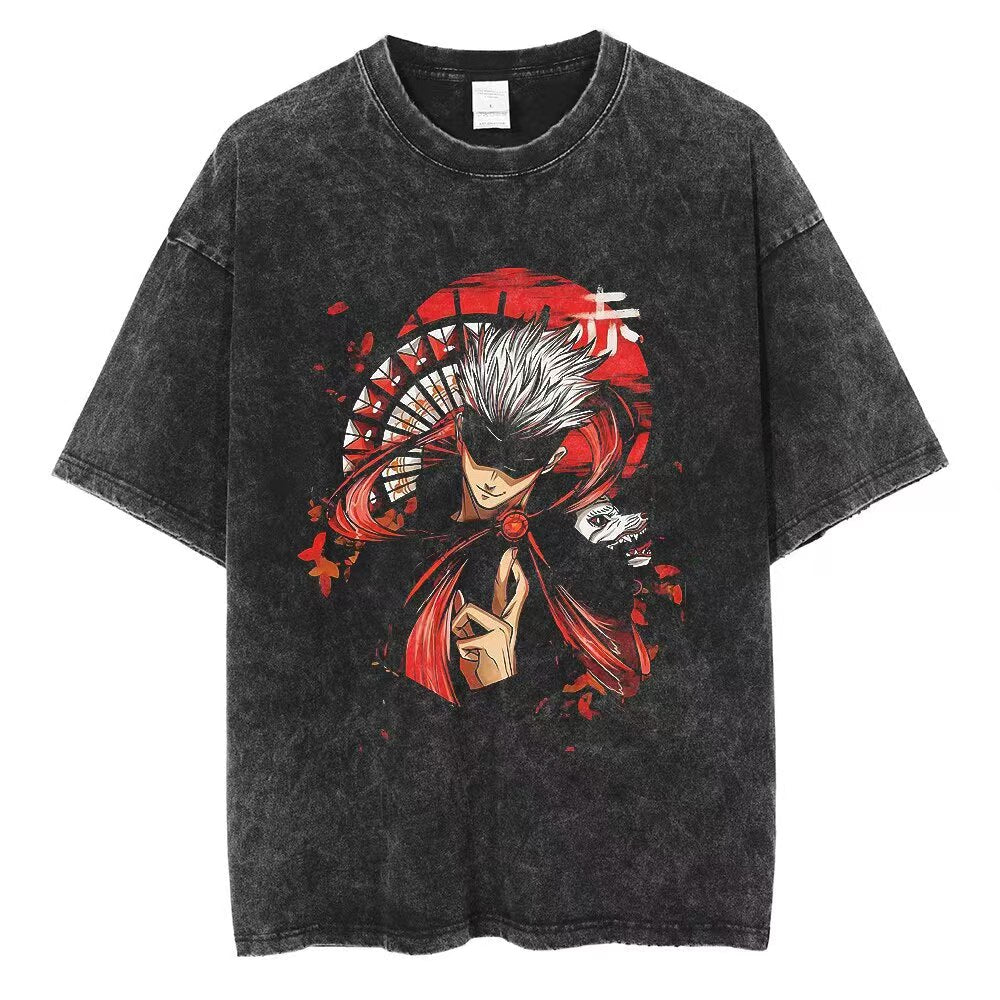 Immerse yourself in this vintage JJK tees, perfect for anime fans. Looking for more Jujutsu Kaisen merch? Explore our full collection of anime merch now!