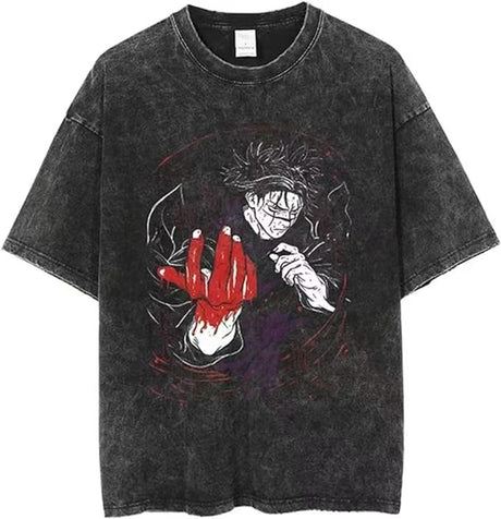 Immerse yourself in this vintage JJK tees, perfect for anime fans. Looking for more Jujutsu Kaisen merch? Explore our full collection of anime merch now!