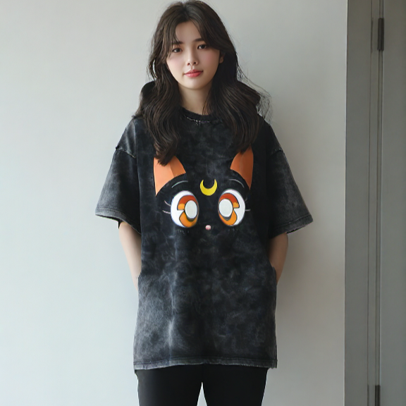 This shirt features a striking design of Luna, wise & protective cat advisor. | If you are looking for Sailor Moon Merch, We have it all! | check out all our Anime Merch now!