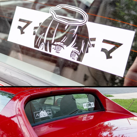 Anime Vinyl Car Decal JDM Cute Die-Cut Sticker on Car Window,Door,Bumper Waterproof Colorfast Decoration Accessories