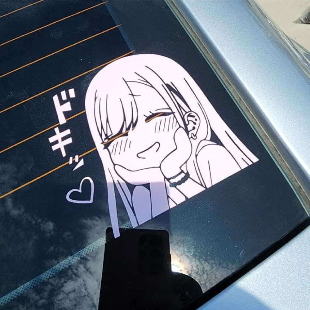 Cute Anime Car Decals Die Cut Vinyl Stickers for Auto Window Bumper Windshield Car Decor Accessories for Audi BMW