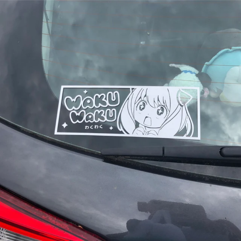 Excited Anya Car Stickers