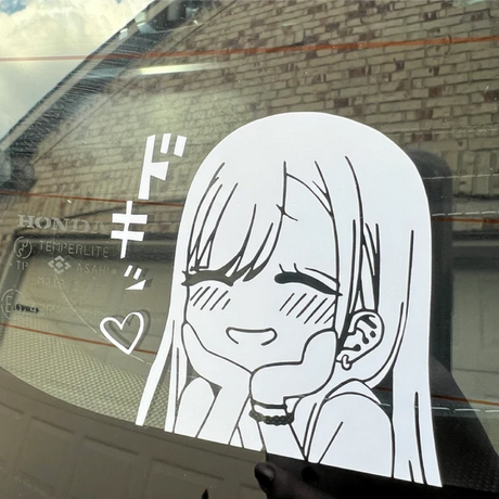 Cute Anime Car Decals Die Cut Vinyl Stickers for Auto Window Bumper Windshield Car Decor Accessories for Audi BMW