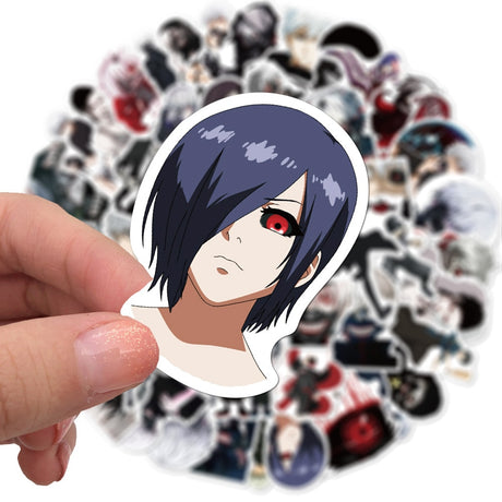 This stickers captures the magic of Tokyo Ghoul. If you're looking for more Tokyo Ghoul merch, we have it all! Check out our anime merch now—free shipping!