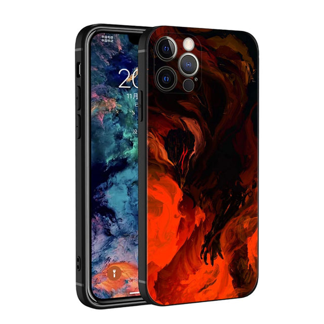 Berserk anime phone cases for iPhone 14, 12, 11, 13 Pro Max, X, Xr, Xs Max, 6, 6s, 7, 8 Plus and 12, 13 Mini. Durable and stylish protection for your phone while showing off your love for the series.