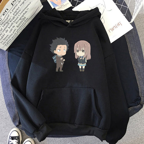 Anime A Silent Voice Printed Hoodies Women Manga Shouko Oversized Hooded Shouya Fashion Casual Unisex Pullover Sweatshirts, everything animee