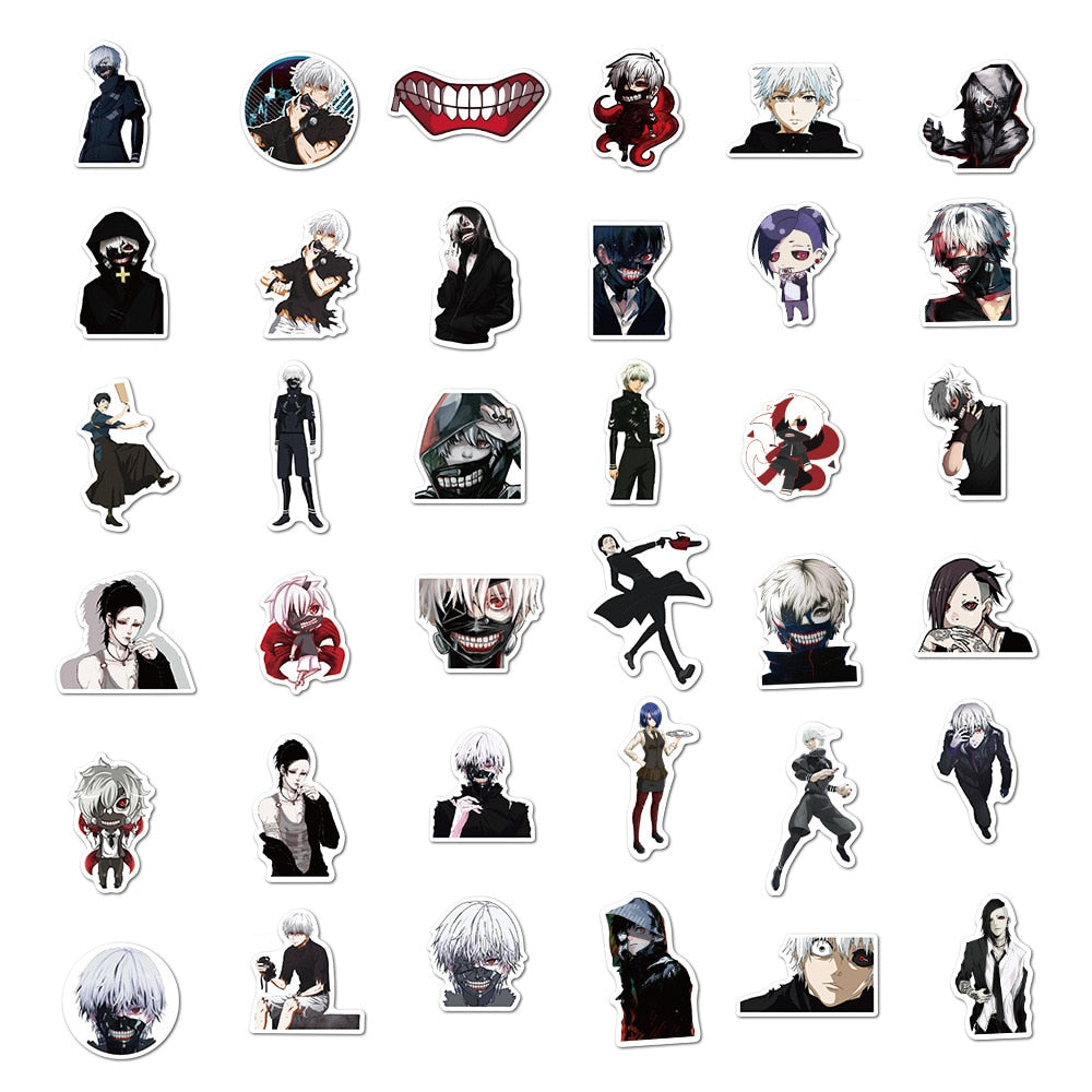 This stickers captures the magic of Tokyo Ghoul. If you're looking for more Tokyo Ghoul merch, we have it all! Check out our anime merch now—free shipping!