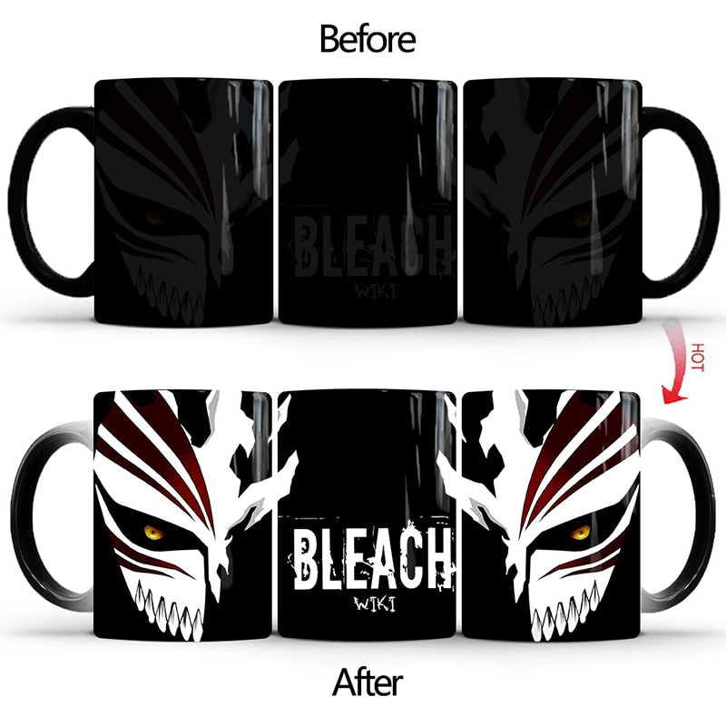 1Pcs New 350ml BLEACH Anime Color Change Mug Milk Coffee Tea Ceramics Cup Best Gift for Children Friends, everythinganimee