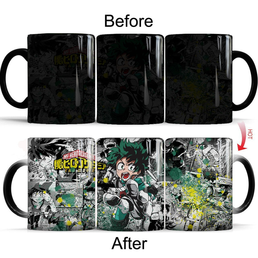 New My Hero Academia Mug Midoriya Izuku 11oz Ceramic Color Changing Coffee Tea Travel Cup Mug, everythinganimee