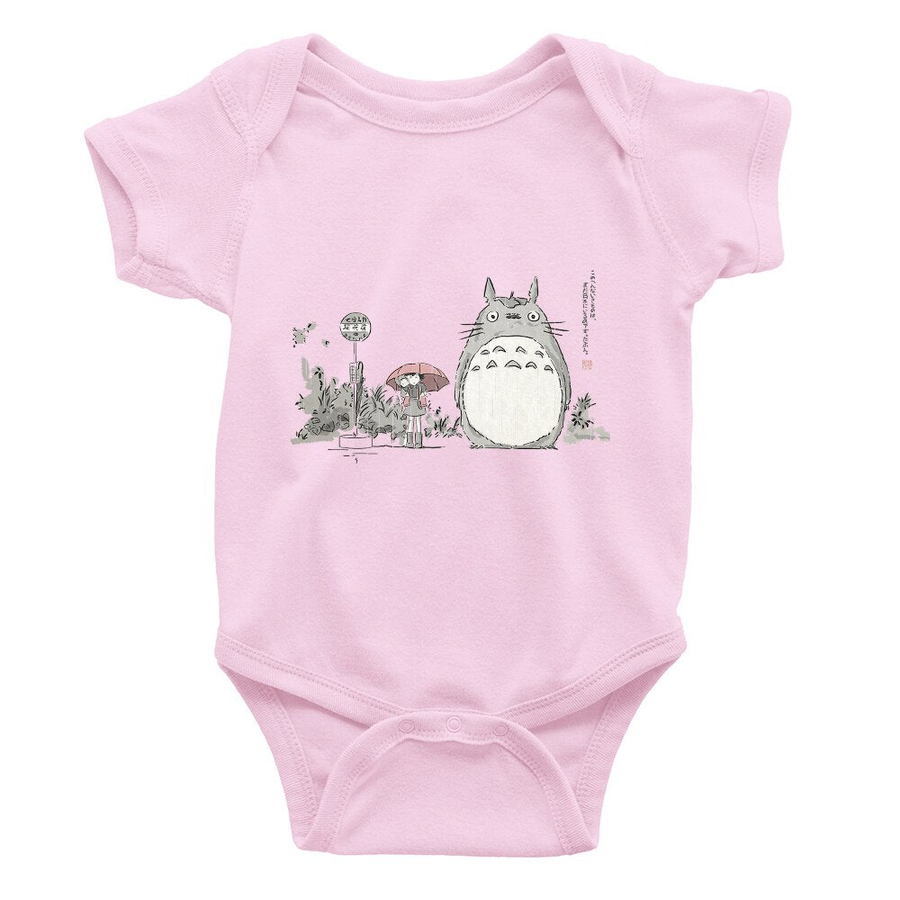Baby Girl Boy Birth Clothes Kawaii Harajuku Totoro Print Baby Bodysuit Cute Anime Infant Onesies Summer Breathable Ropa Bebe,, everythinganimee