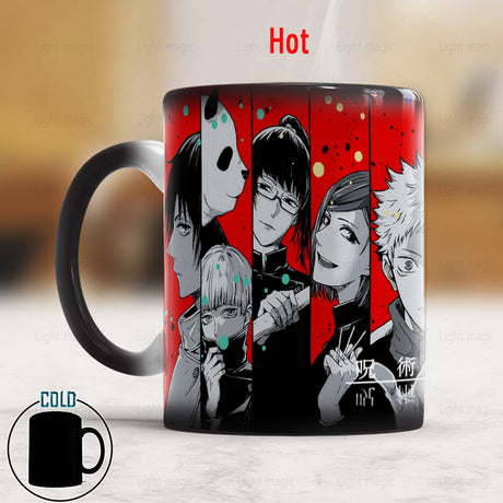 Jujutsu Kaisen Mugs 11oz Anime Ceramic Changed Color Magic Coffee Cup Friends Gift MIlk Mug Travel Coffee Cup, everythinganimee