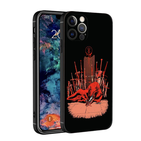 Berserk anime phone cases for iPhone 14, 12, 11, 13 Pro Max, X, Xr, Xs Max, 6, 6s, 7, 8 Plus and 12, 13 Mini. Durable and stylish protection for your phone while showing off your love for the series.