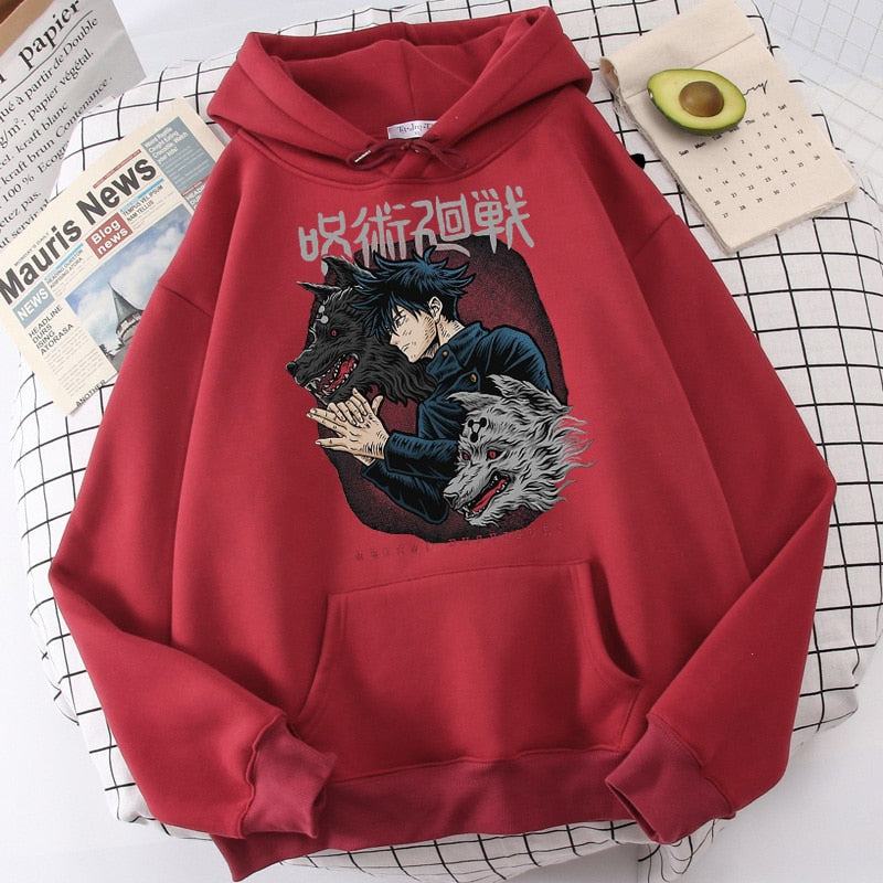 Men's Hoodies Japanese Anime Jujutsu Kaisen Hoodie Yuji Itadori Cartoon Sweatshirts Tops Kawaii Gojo Satoru Graphic Streetwea, everything animee