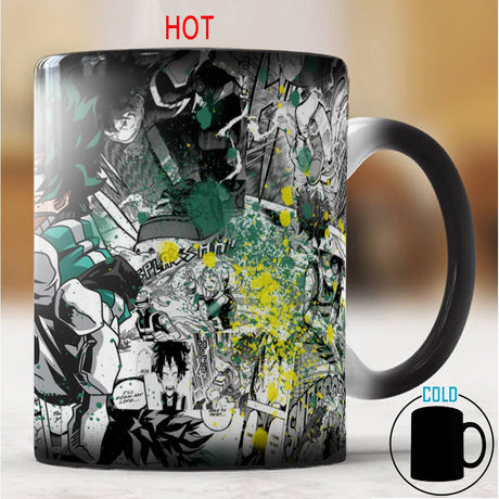 New My Hero Academia Mug Midoriya Izuku 11oz Ceramic Color Changing Coffee Tea Travel Cup Mug, everythinganimee