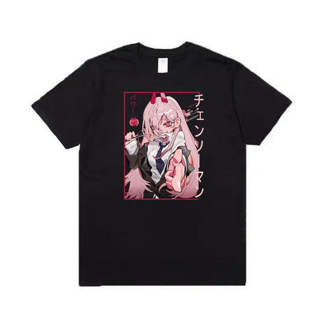 This shirt captures the magic of Power. If you're looking for more Chainsaw Man merch, we have it all! Check out our anime merch now—free shipping!