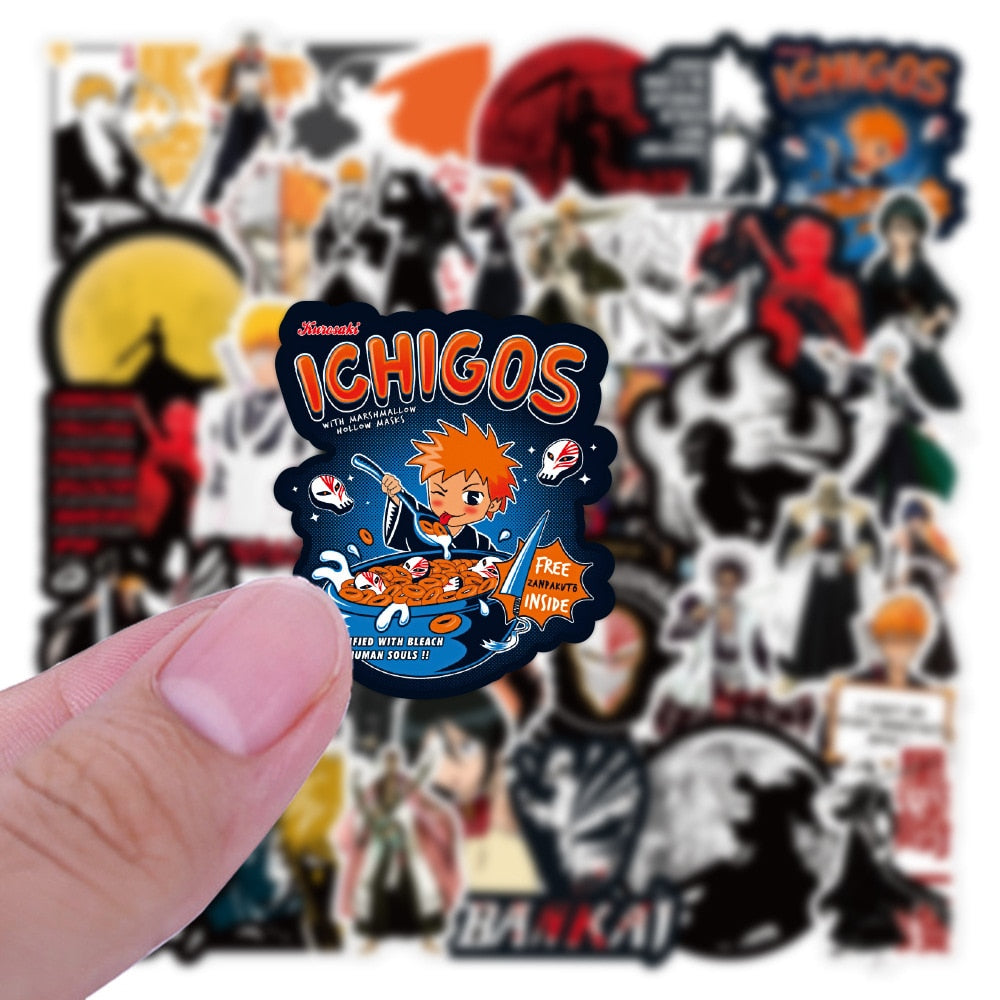 10/30/50pcs BLEACH Japanese Anime Stickers DIY Waterproof Phone Car Skateboard Laptop Luggage Notebook Graffiti Sticker Toy Kid