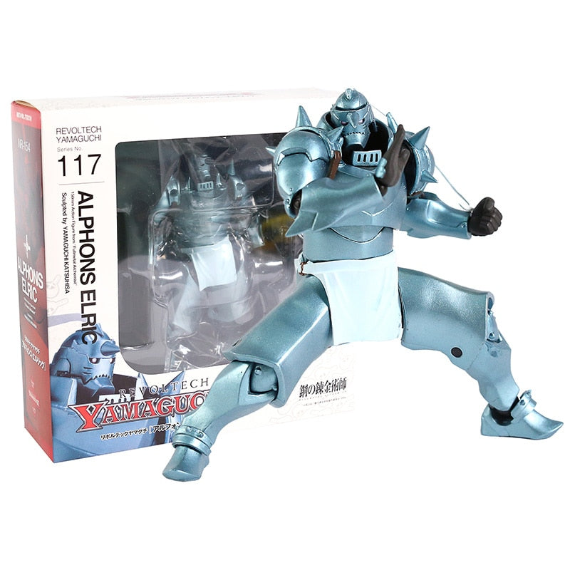 Full Metal Alchemist Alphonse Edward Elric Revoltech Yamaguchi Action Figure Collectible Model Toy, everythinganimee