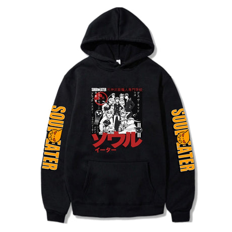 Anime Soul Eater Printed Hoodies For Men Fashion Oversize Casual Cool Manga Graphic Sweatshirts Hoody Women Harajuku Y2k Unisex, everythinganimee