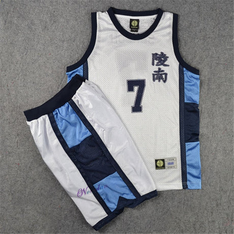 Anime SLAM Slamdunk Cosplay Ryonan School Uniform Basketball Team #7 Akira Sendoh Jersey Men Sportswear T Shirt Shorts Costume, everythinganimee
