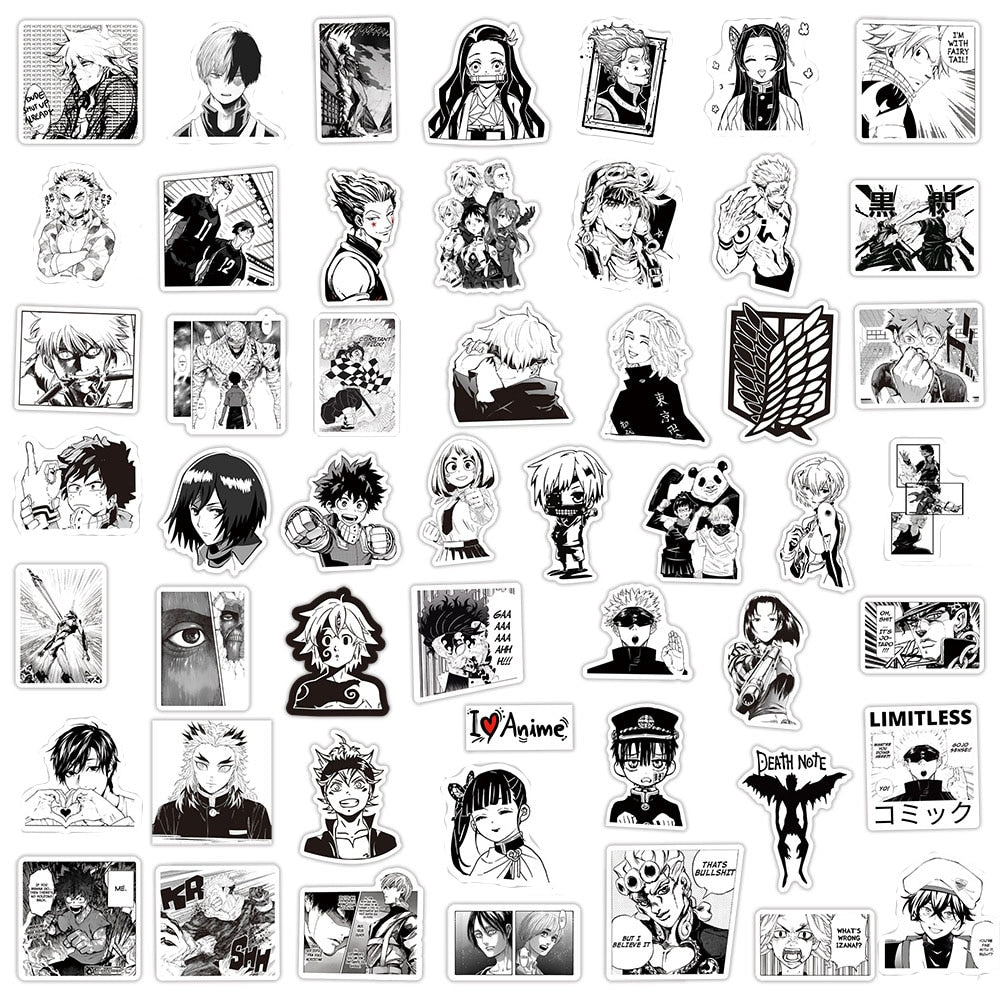 Anime Stickers - Demon Slayer/Jujutsu Kaisen/Attack on Titan