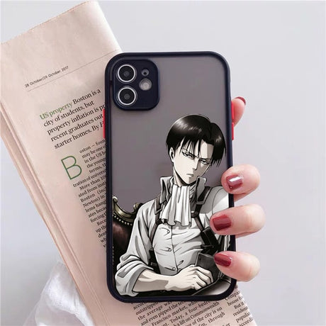 black and white attack on titan iphone case Designed for iPhone 14, 12, 13 mini, 11 Pro, XS MAX, 8, 7, 6 Plus, X, SE20, and XR. Made of hard durable materials to keep your phone safe from drops and scratches
