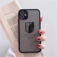 black and white attack on titan iphone case Designed for iPhone 14, 12, 13 mini, 11 Pro, XS MAX, 8, 7, 6 Plus, X, SE20, and XR. Made of hard durable materials to keep your phone safe from drops and scratches