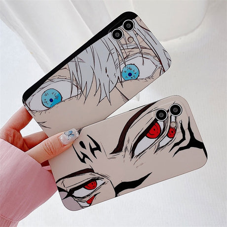 phone case featuring your favorite Jujutsu Kaisen characters, such as Yuji Itadori, Fushiguro Megumi on it. The case is compatible with iPhone 14, 13, 12, 11 Pro, X, Xs Max and XR.