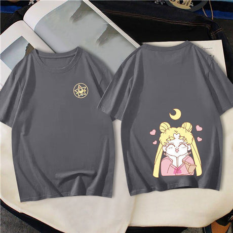 This shirt captures the magic of Usagi Tsukino. If you're looking for more Sailor Moon merch, we have it all! Check out our anime merch now—free shipping!