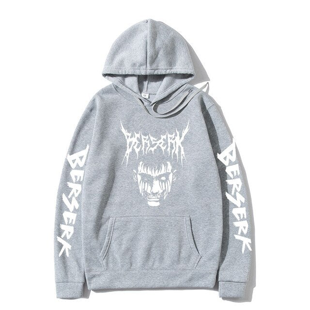 2023 Hot Sale Hooded Dark Berserk Anime Pattern Print Vintage Casual Hoodie Fashion Y2K Sweatshirts Oversized Tops Pullover