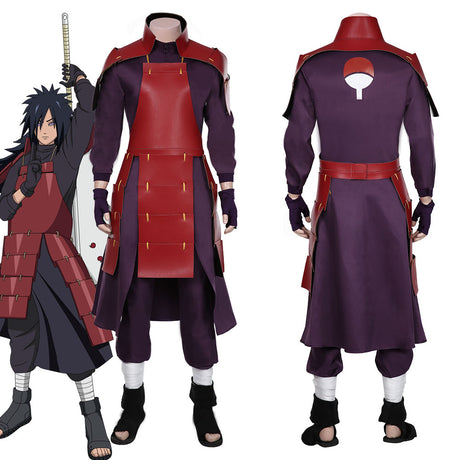 Naruto Uchiha Madara Cosplay Costume Top Pants Outfits Halloween Carnival Suit, everythinganimee