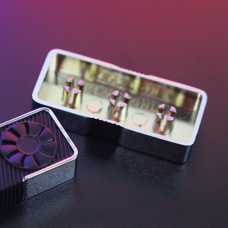 Artisan Zinc Alu Alloy Custom Metal Enter Keycaps for Mechanical Keyboard Cyberpunk edgerunners