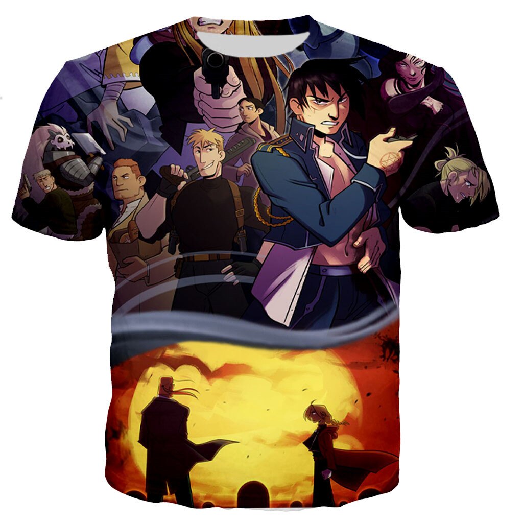 Anime Fullmetal Alchemist 3D Printed T-shirt Men/women Fashion Cool Tee Shirts Streetwear Tops Dropshipping Oversized, everythinganimee