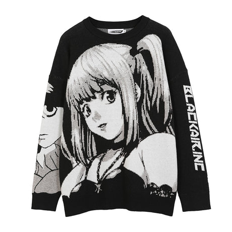 Anime Kawaii Winter Men Gothic Clothes Goth Man Sweater Men's Cartoon Women Tops Japanese Sweatshirt Male Streetwear Harajuku, everythinganimee