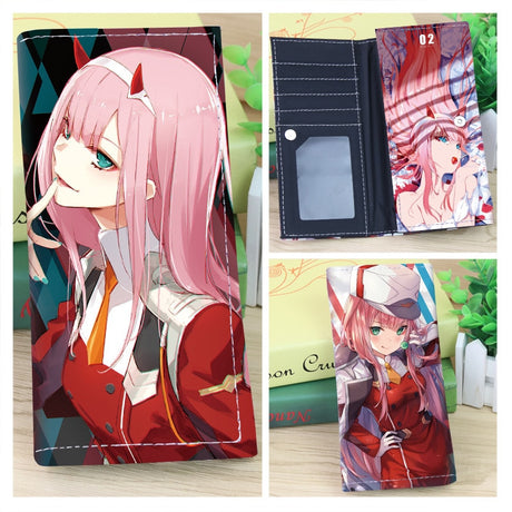 Anime FRANXX PU Leather Wallet Long Button Purse with Card Holder, everythinganimee