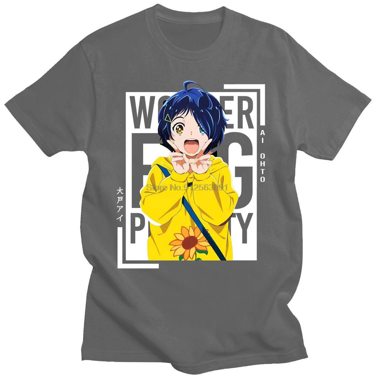 Japanese Anime Wonder Egg Priority T-shirt Short Sleeve Lovely Ohto Ai Pattern Tshirt Men/women Fashion cotton T Shirt Tops, everythinganimee