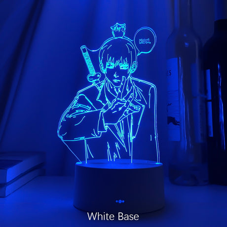 3d Led Night Lamp Anime Chainsaw Man Aki Hayakawa for Bedroom Decor Kids Birthday Gift Manga Chainsaw Man Led Light Bedside