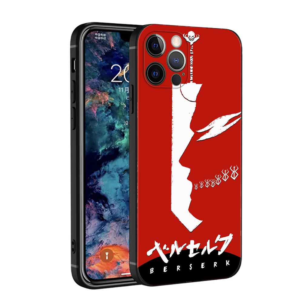 Berserk anime phone cases for iPhone 14, 12, 11, 13 Pro Max, X, Xr, Xs Max, 6, 6s, 7, 8 Plus and 12, 13 Mini. Durable and stylish protection for your phone while showing off your love for the series.