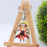 Cute Q Version Characters Keychain Itachi Cartoon Double-Side Acrylic Key Ring Holder Bag Charm Classic Anime Jewelry Teens Gift, everything animee