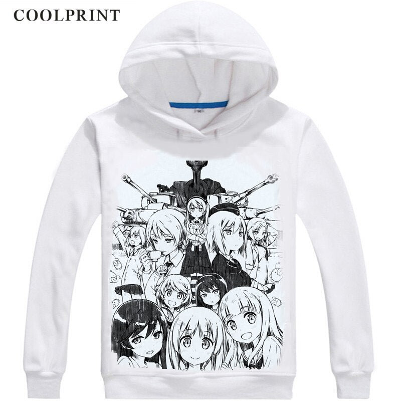 Anime Girls und Panzer Hoodies Hooded Hoodie Manga Garuzu ando Pantsa Katyusha Alice Shimada sensha-do Cosplay Sweatshirts, everythinganimee